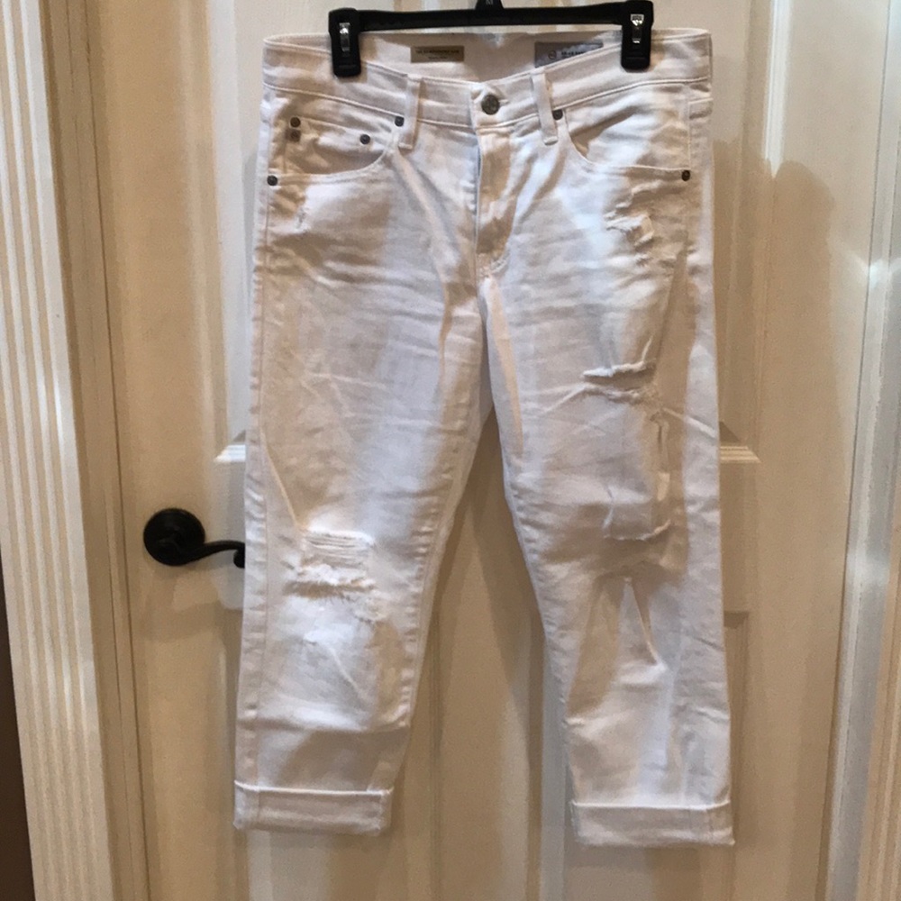 White Ripped Edition AG Jeans